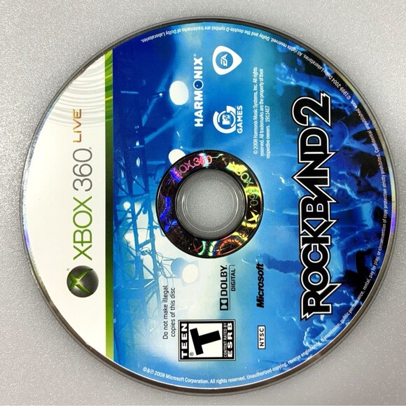 Rock Band 2 Harmonix MTV Games 2008 Xbox 360 Disc Only Tested - Picture 4 of 8